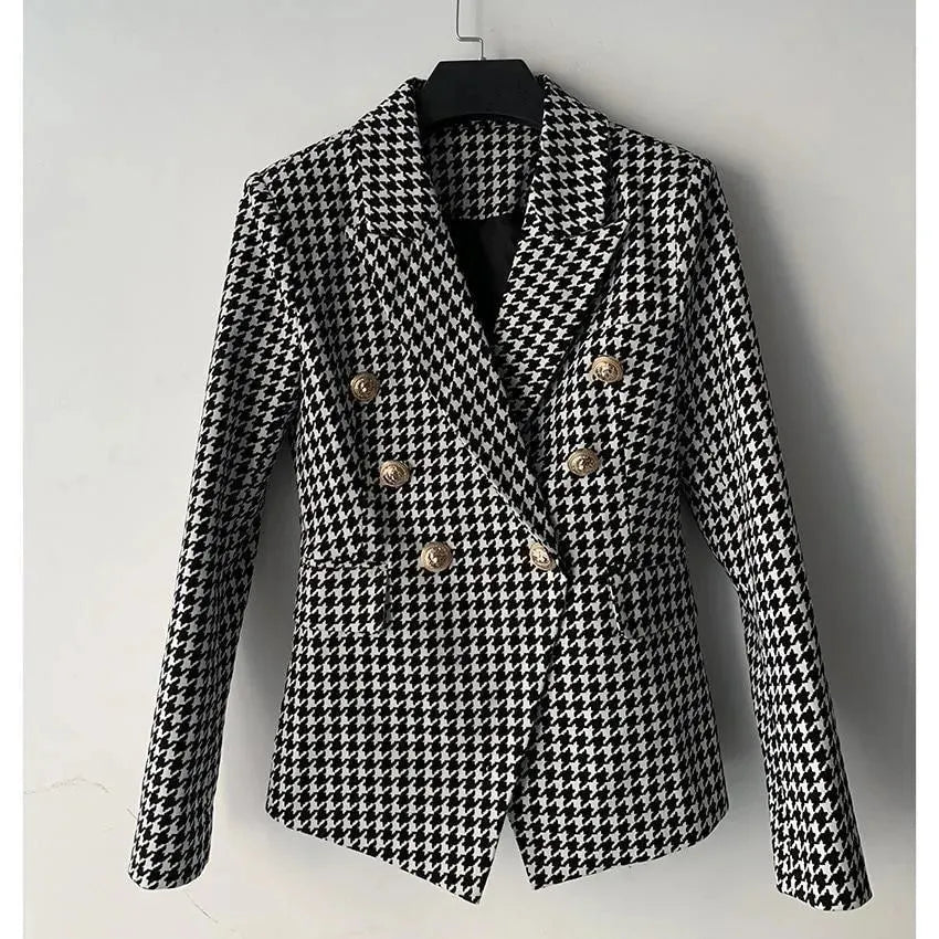 Blazer élégant pour femme - Décontracté - Carreaux