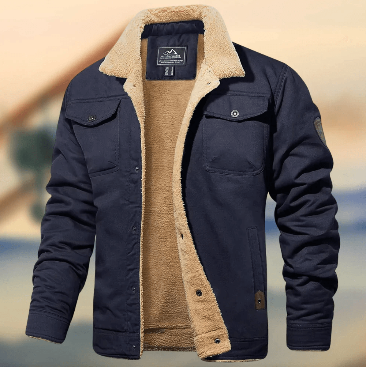 Blouson d'hiver pour homme, chaud et isolant, avec col