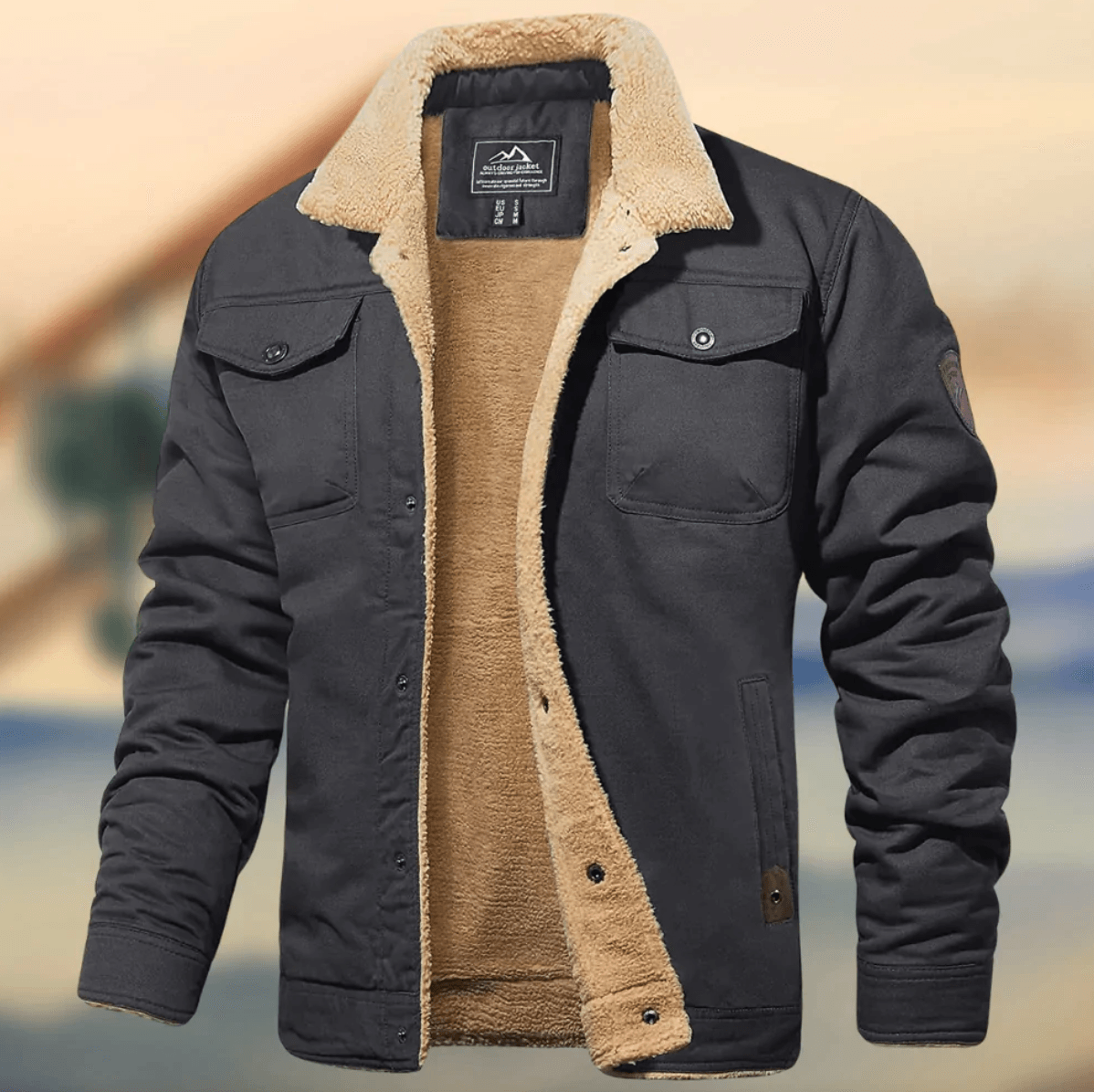 Blouson d'hiver pour homme, chaud et isolant, avec col