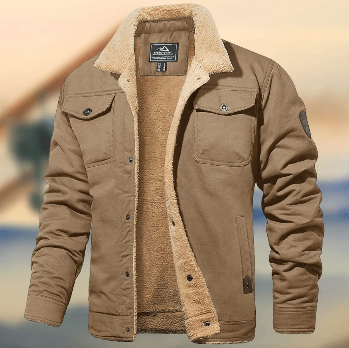 Blouson d'hiver pour homme, chaud et isolant, avec col