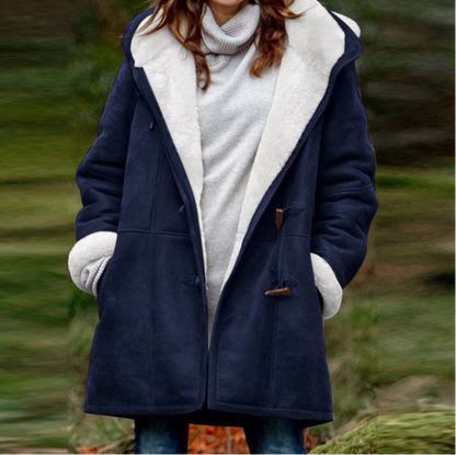 Manteau en peau de mouton chaud et doux pour femme