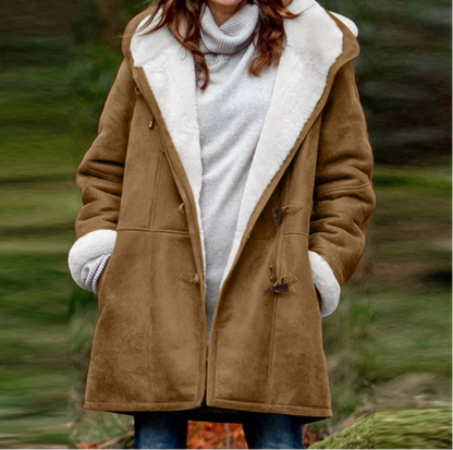 Manteau en peau de mouton chaud et doux pour femme