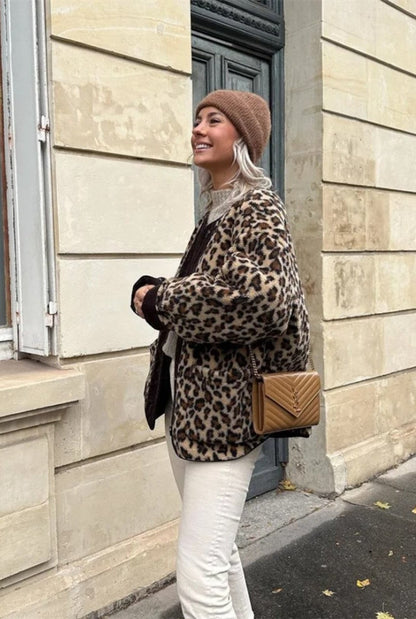 Cardigan décontracté Imprimé animal Confortable et élégant