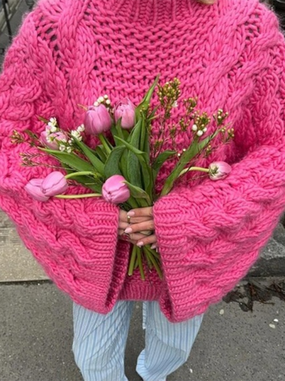 Cardigan long col rond pour femme automne hiver