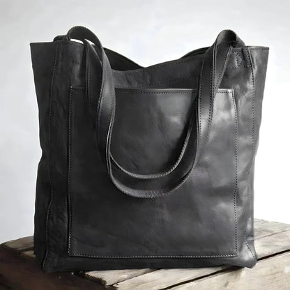 Élégant sac à main en cuir véritable