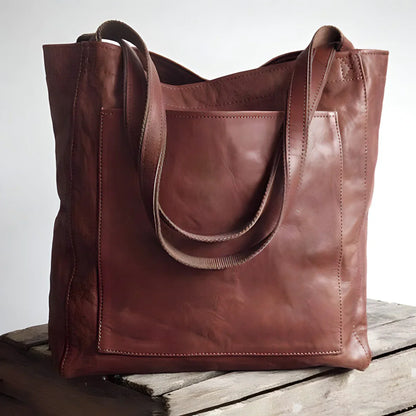 Élégant sac à main en cuir véritable