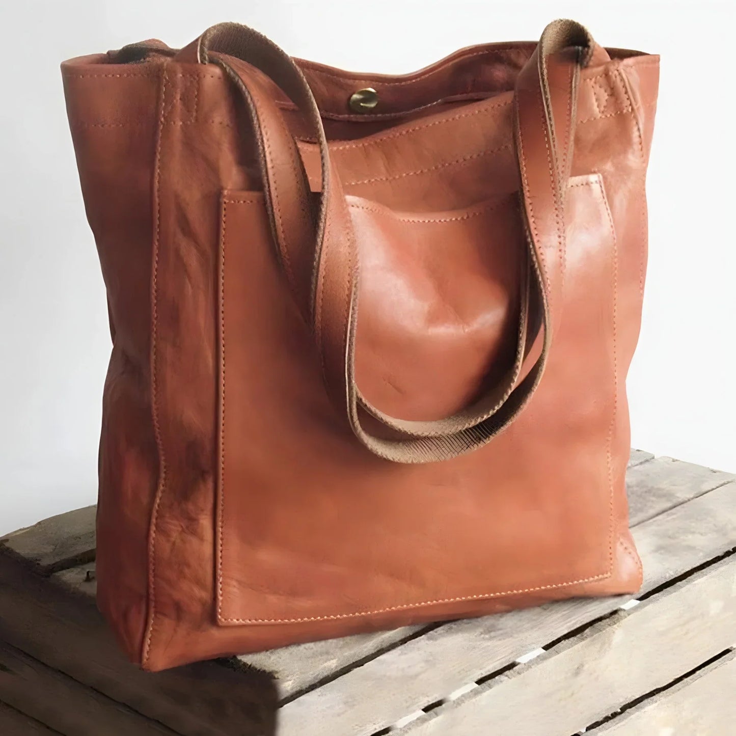 Stilvolle Handtasche aus echtem Leder - IdealeKleiden
