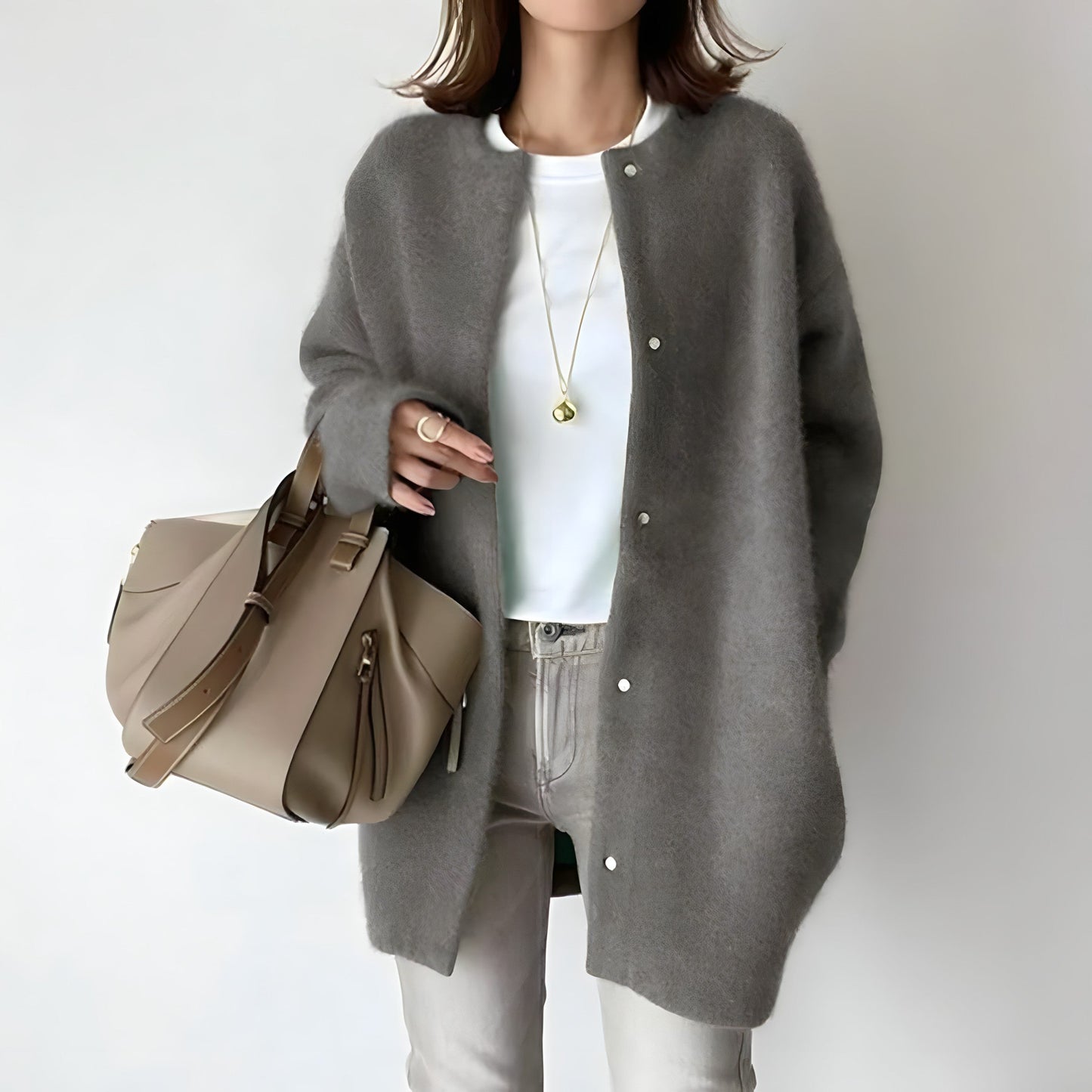 Cardigan boutonné à la mode