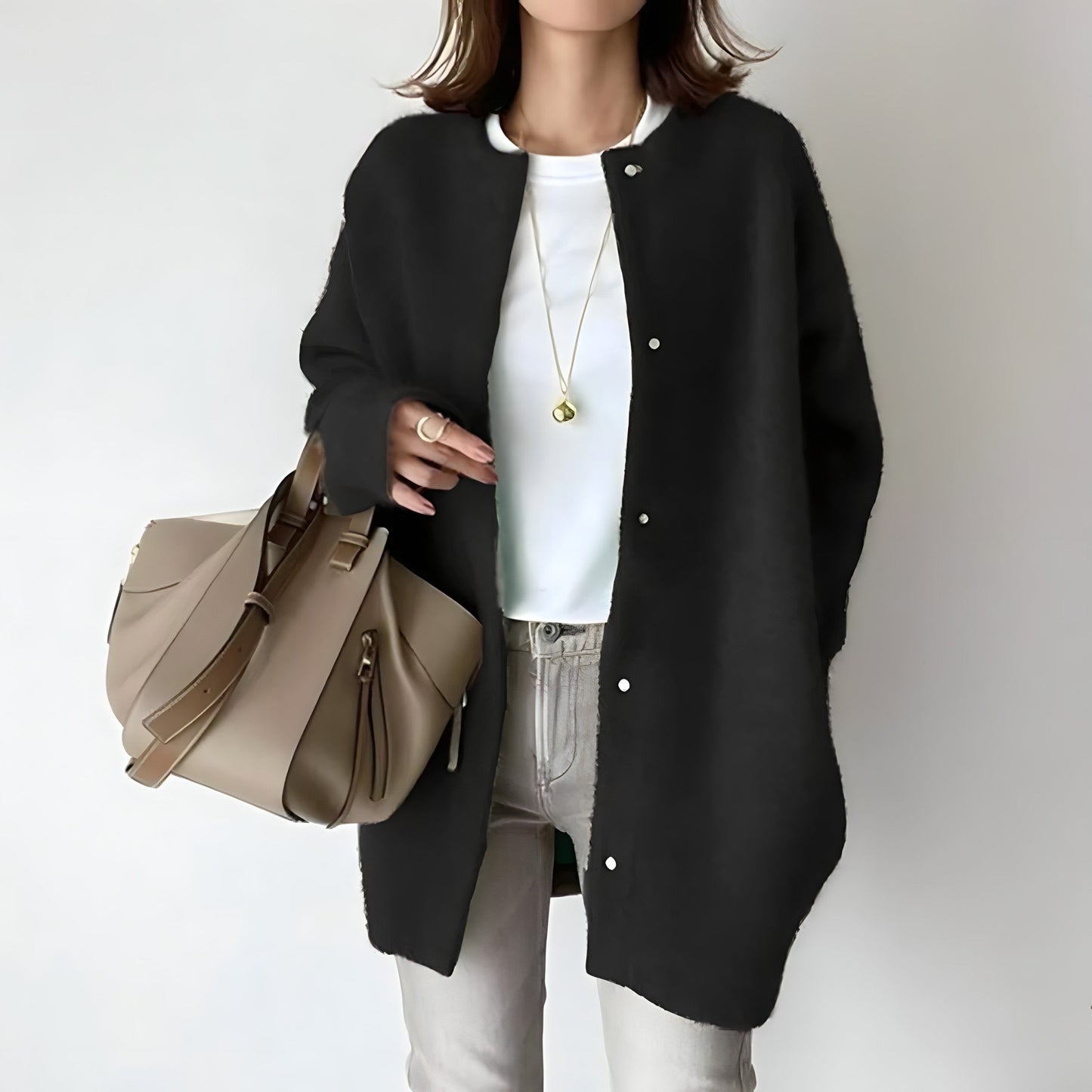 Cardigan boutonné à la mode