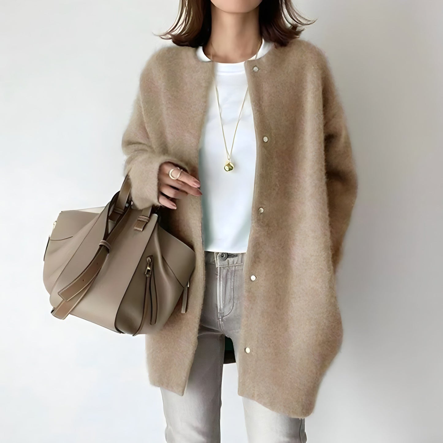Cardigan boutonné à la mode
