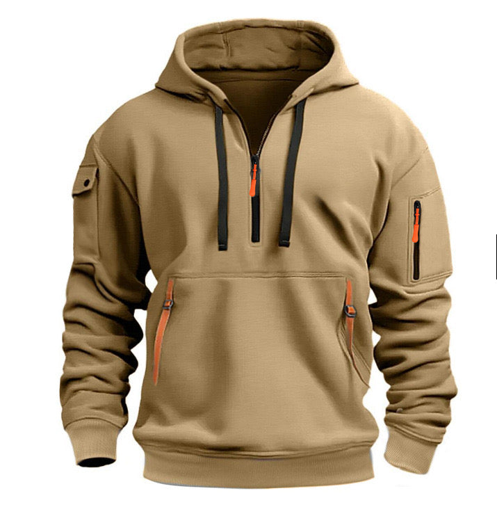 Sweat-shirt à capuche sportif pour homme avec poches