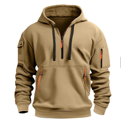 Sweat-shirt à capuche sportif pour homme avec poches