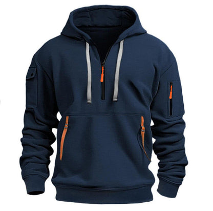 Sweat-shirt à capuche sportif pour homme avec poches