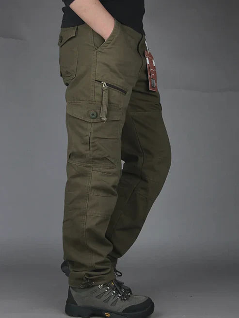Pantalon cargo pour hommes coupe droite fonctionnel