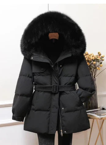 Winterjacke Damen Abnehmbare Kapuze - IdealeKleiden