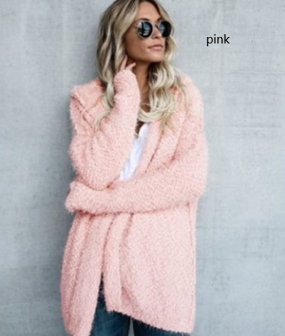 Veste à capuche tricotée tendance pour femme