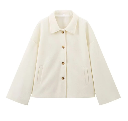 Veste élégante en laine à boutons Chaude et moderne