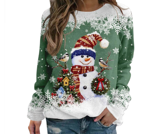 Pull de Noël femme festif rouge