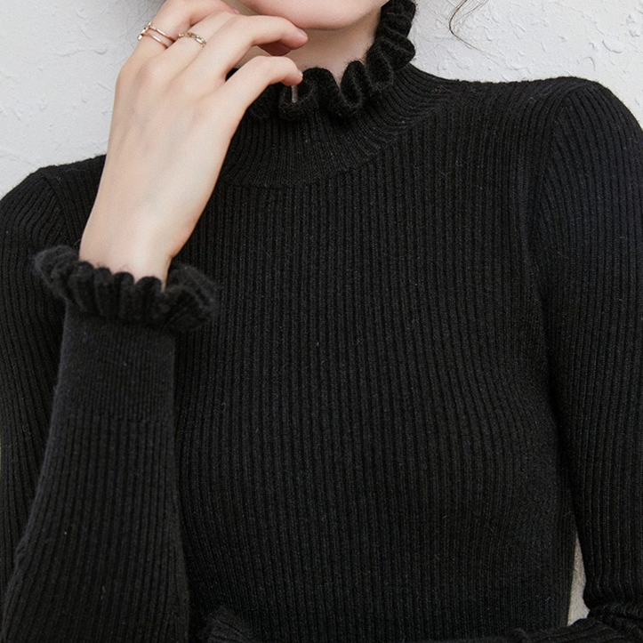 Pull à col roulé doux en cachemire de qualité