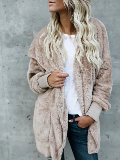 Veste polaire douillette style Teddy chaude