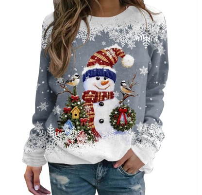 Pull de Noël femme festif rouge