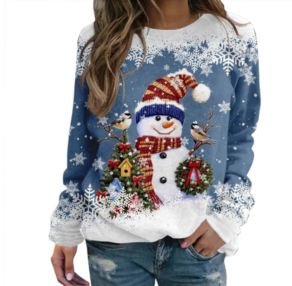 Pull de Noël femme festif rouge