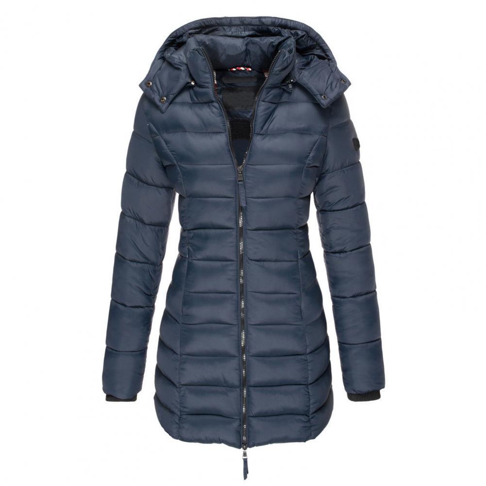 Doudoune femme coupe slim à capuche, chaleur et style