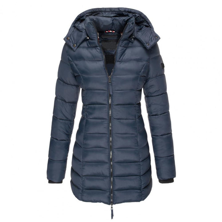 Doudoune femme coupe slim à capuche, chaleur et style