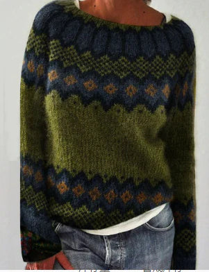 Pull en maille ras-du-cou classique pour femme