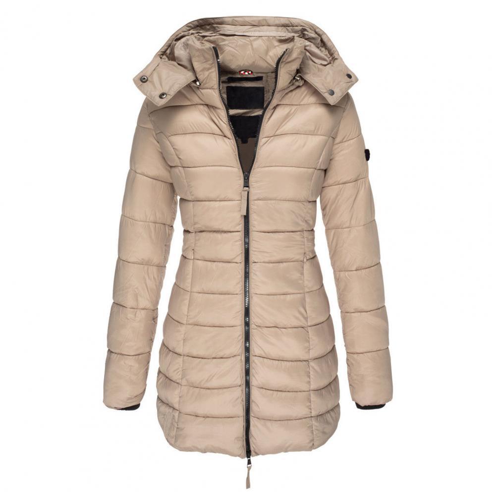 Doudoune femme coupe slim à capuche, chaleur et style