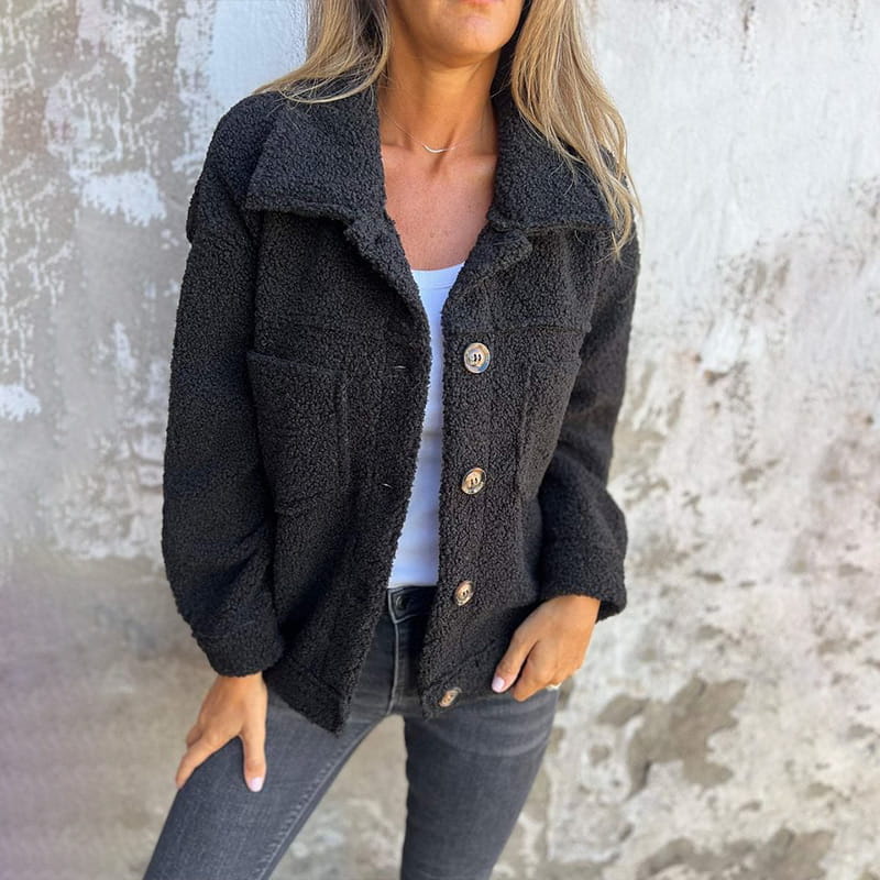 Veste teddy douce pour femme, chaude pour l'hiver