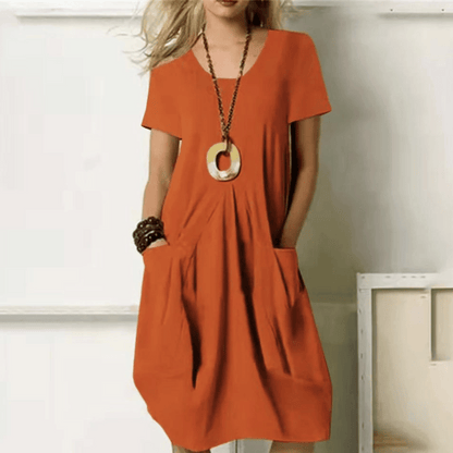 Robe femme mi-longue coupe élégante