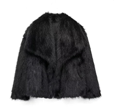 Veste chaude en fourrure Élégante Longue