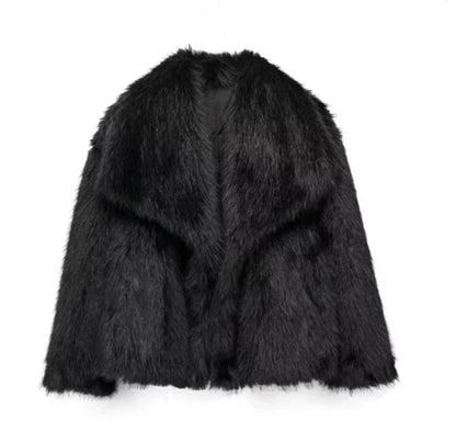 Veste chaude en fourrure Élégante Longue