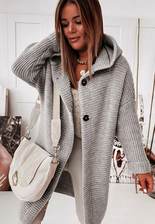 Stylische Freizeitjacke mit Kapuze - IdealeKleiden