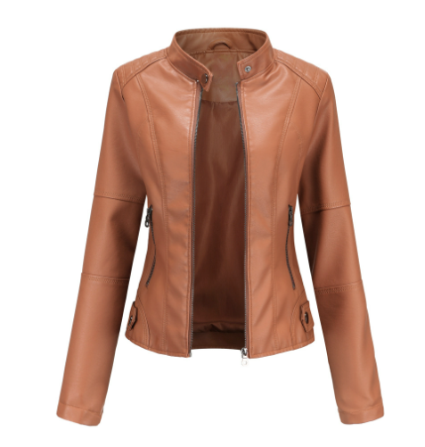 Blouson en cuir classique Cuir véritable Élégant Intemporel