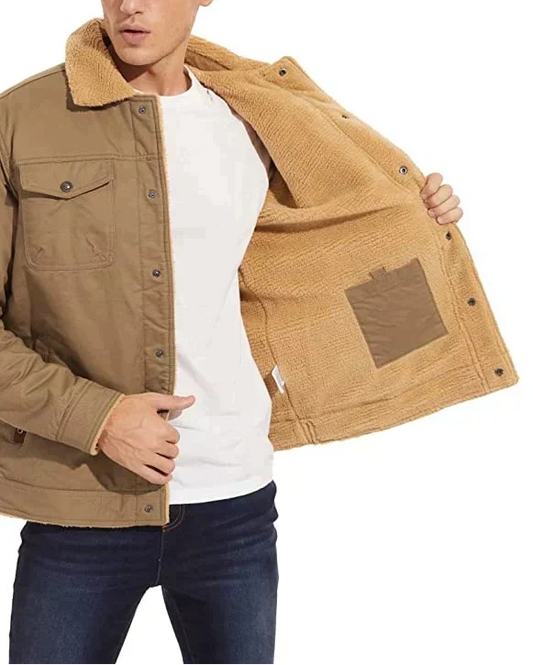 Warme Winterjacke Sherpa-Futter Wasserdicht Robust - IdealeKleiden