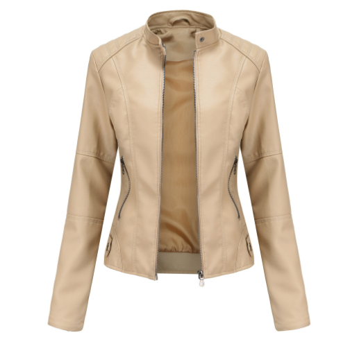 Blouson en cuir classique Cuir véritable Élégant Intemporel