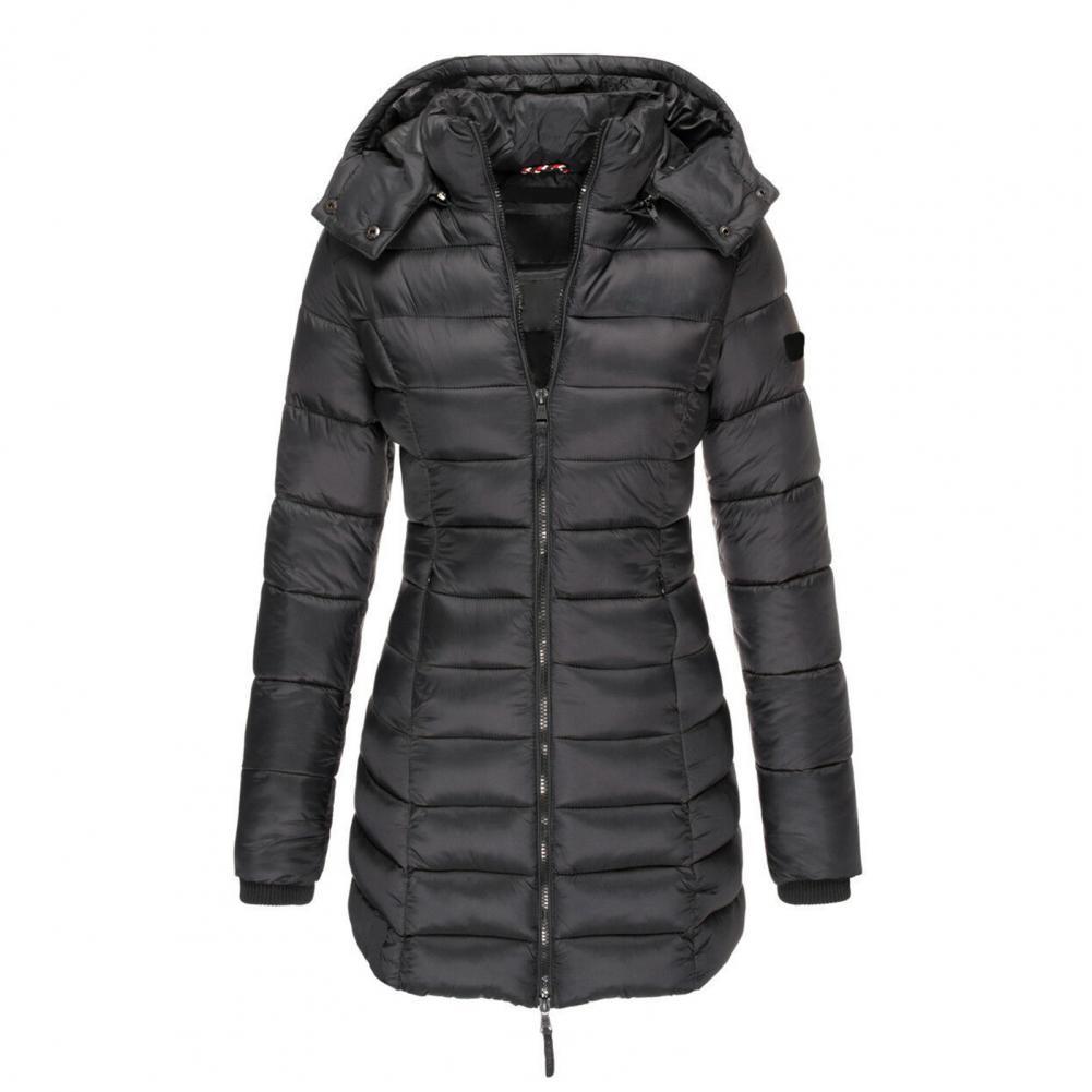 Doudoune femme coupe slim à capuche, chaleur et style