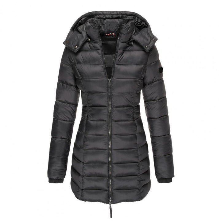 Doudoune femme coupe slim à capuche, chaleur et style
