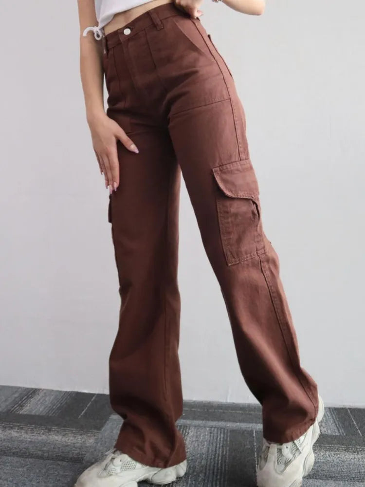 Pantalon cargo femme tendance et confortable avec poches