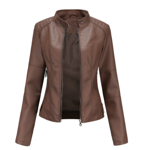 Blouson en cuir classique Cuir véritable Élégant Intemporel