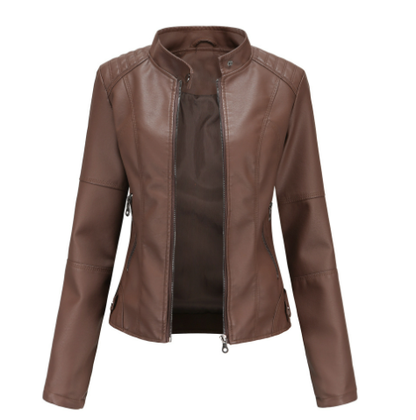 Blouson en cuir classique Cuir véritable Élégant Intemporel