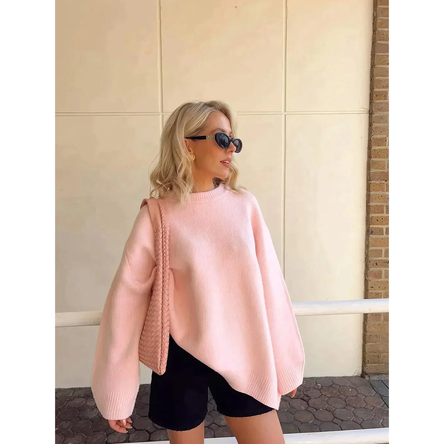 Grands pulls femme manches longues grandes tailles rose