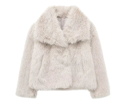 Veste chaude en fourrure Élégante Longue