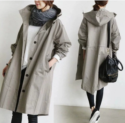 Manteau femme élégant imperméable coupe-vent