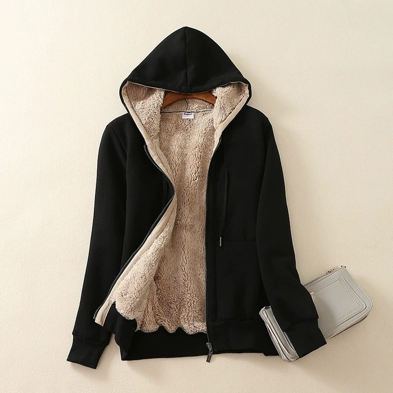 Veste à capuche doublée polaire Sherpa douce