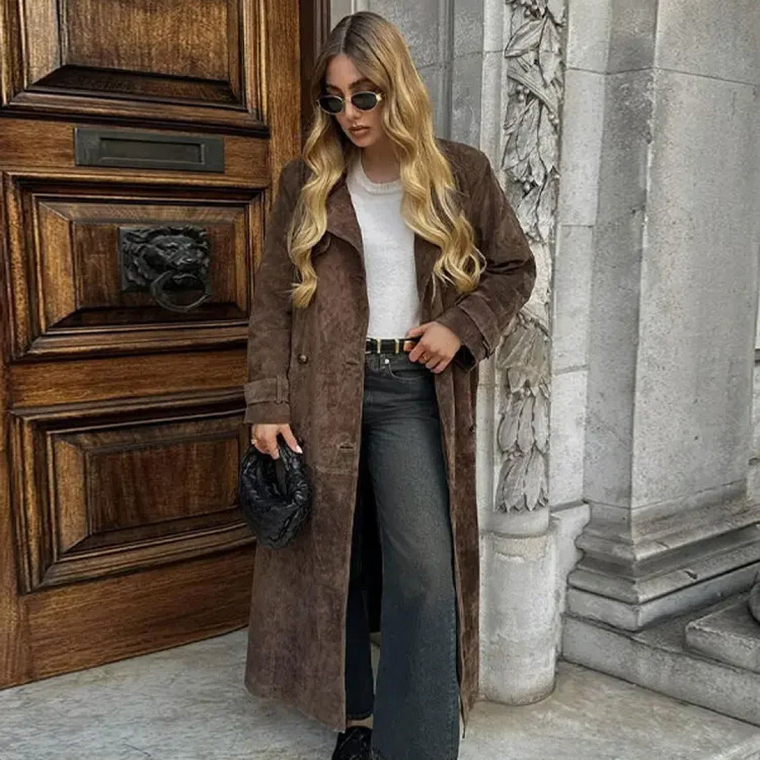 Elegante Damenjacke Lang Modisch - IdealeKleiden