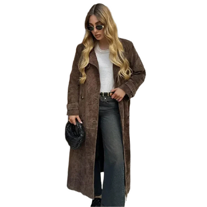 Élégante veste longue femme tendance