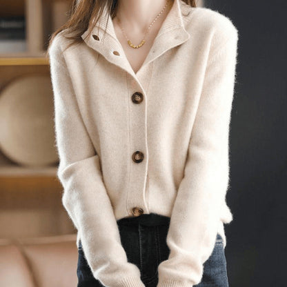 Weicher Damen Cardigan mit Knöpfen - IdealeKleiden